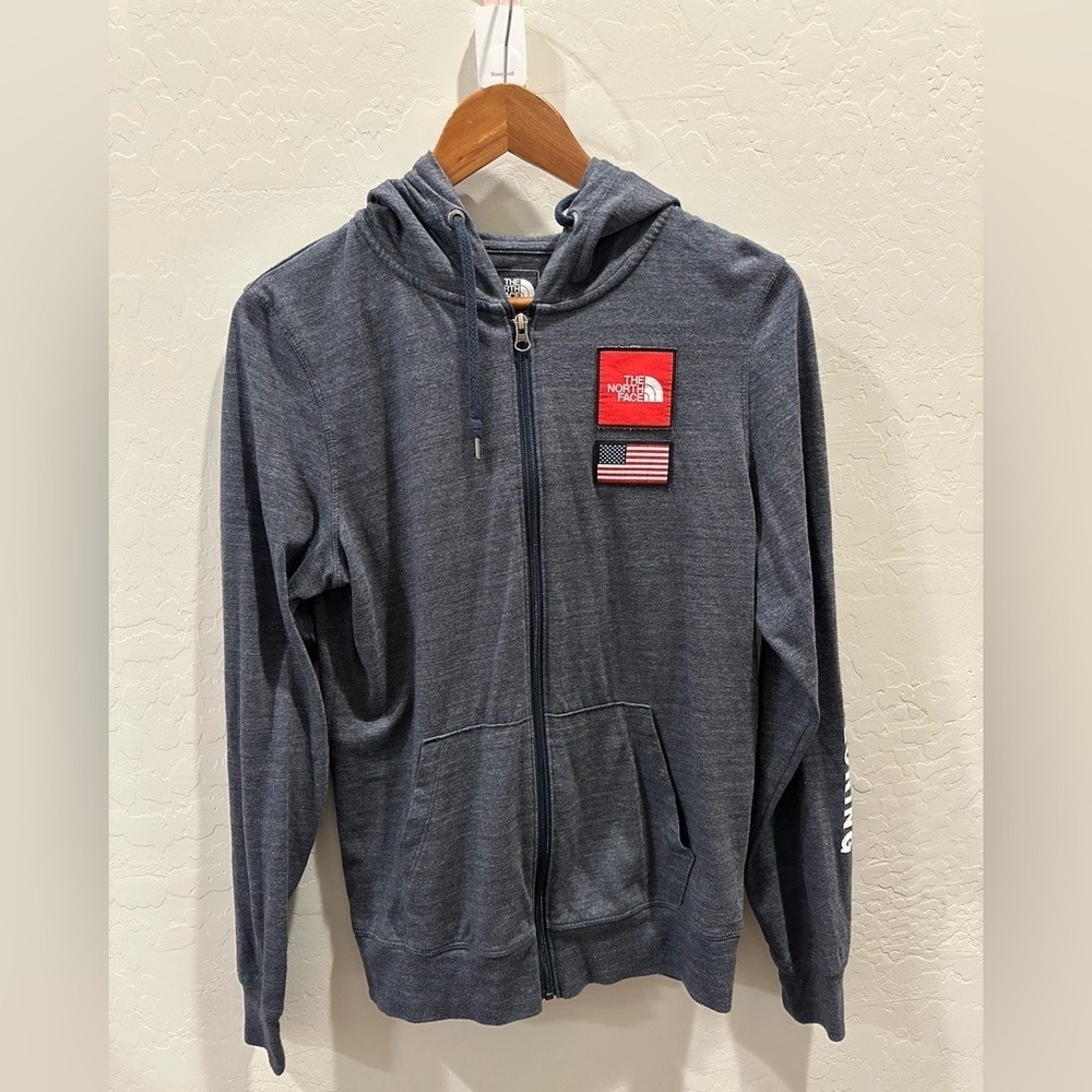 THE NORTH FACE AMERICANA TRI-BLEND FULL ZIP HOODIE WOMEN'S LARGE